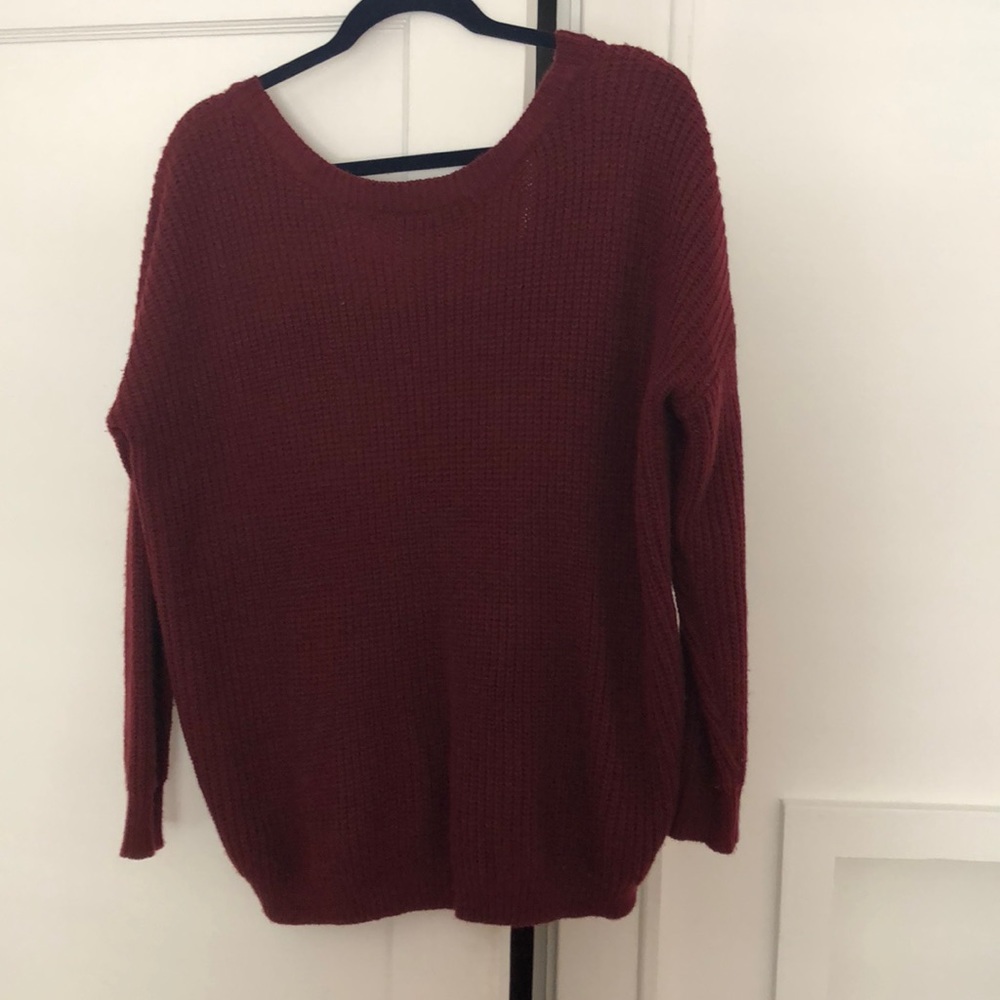 Dark red lightweight sweater